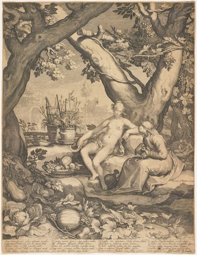 Vertumnus och Pomona av Pieter Jansz Saenredam