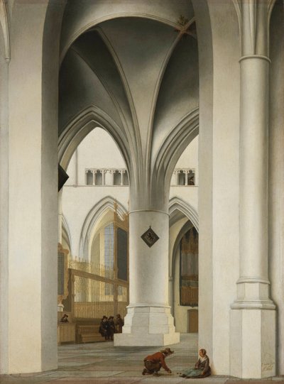 ""Utsikt över kören i St Bavo-kyrkan i Haarlem, Holland"" (Kör av St. Bavo-kyrkan i Haarlem) Målning av Pieter Saenredam (1597-1665) av Pieter Jansz Saenredam