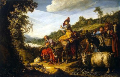 Abraham på väg till Kanaan av Pieter Lastman