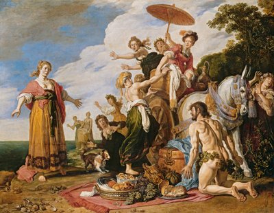 Odysseus inför Nausikaa av Pieter Lastman