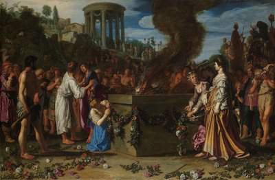 Orestes och Pylades disputerar vid altaret Orestes och Pylades bråkar vid altaret (Euripides, Iphigenia i Tauris) av Pieter Lastman