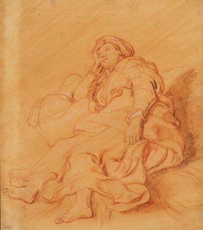 Studie av Rachels figur, c.1621. av Pieter Lastman