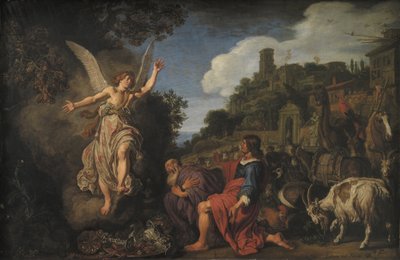 Ängeln Rafael tar avsked med Gamle Tobit och hans Son Tobias av Pieter Lastman