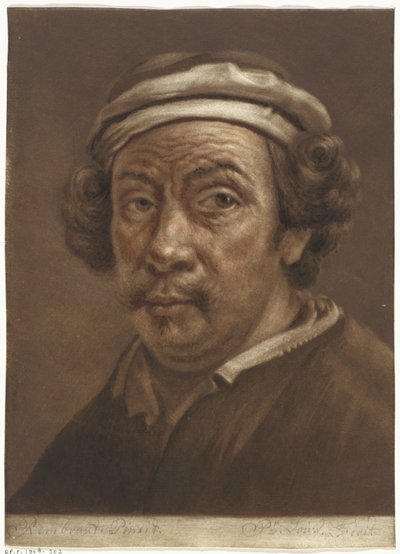 Porträtt av Rembrandt van Rijn av Pieter Louw