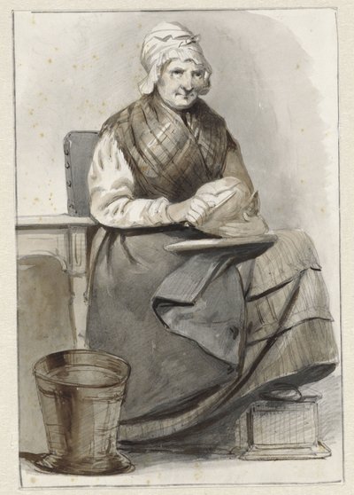 sittande kvinna av Pieter Marinus van de Laar (attributed to)