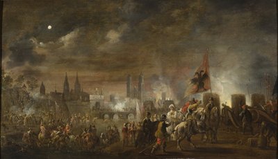 Sack of Magdeburg (Trettioåriga kriget) - Belägringen av Magdeburg av Pieter Meulener
