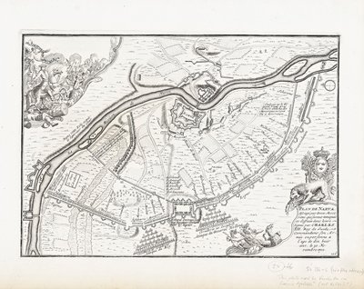 Karta över Narva år 1700 av Pieter Mortier