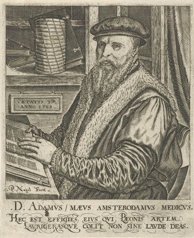 Porträtt av Adam Maeus av Pieter Nagel