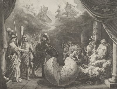Plåt 11: Allegory on the Discord in France, från Caspar Barlaeus, Medicea Hospes, 1638. av Pieter Nolpe