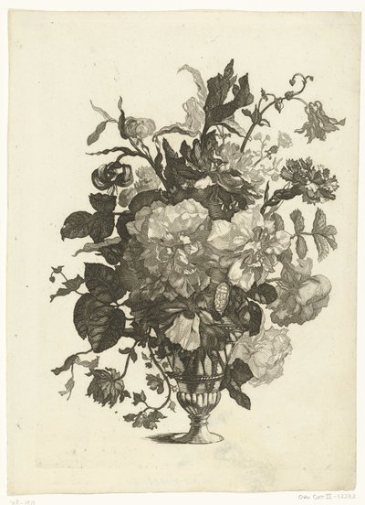 Glasvas med blommor Vaser med blombuketter (serietitel) av Pieter Schenk (I)