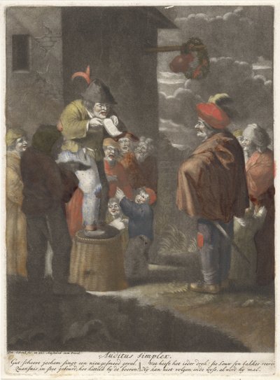 Utfrågningen Auditus simplex (titel på objekt) Five Senses (serietitel) av Pieter Schenk (I)