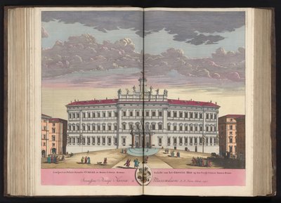 Palazzo di Montecitorio i Rom Utsikt över Palace of the Grand Court på Monte Citorio Rome (...) (titel på objektet) av Pieter Schenk (I)