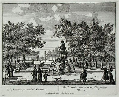 Venusfontänen i en storslagen trädgård, från 