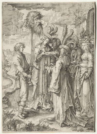 David med Goliats huvud, 1620-1630-talen. av Pieter Serwouters