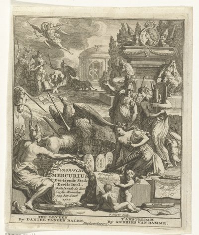 Titelsida för European Mercury of 1702 European Mercury, trettonde stycket del ett. Innehåller de sex första månaderna av året 1702 (titel på objekt) av Pieter Sluyter
