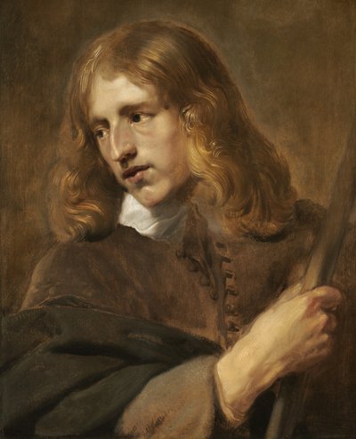 En ung man som håller en stav, 1640. av Pieter Soutman