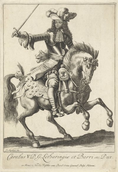 Ridsporträtt av Karl V Leopold, hertig av Lorraine av Pieter Stevens (vermeld in 1689)
