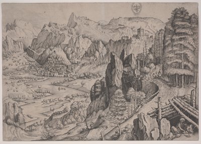Magdalena Poenitens, tryck gjort av Jan och Lucas van Duetecum av Pieter The Elder (after) Brueghel