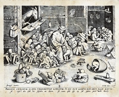 Allegori om utbildning av Pieter The Elder Brueghel