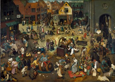 Kampen om karnevalen (fastlagstisdagen) och Careme av Pieter The Elder Brueghel