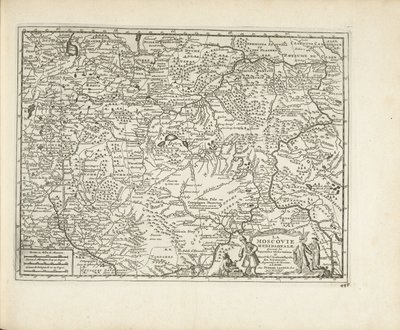Karta över Moskva, 1726 av Pieter Van der Aa