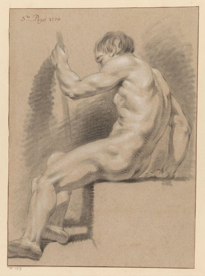 Sittande man naken, sidovy (3:e pris 1770) av Pieter Wagenaar (II)