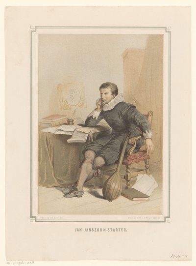 Jan Janszoon Starter vid sitt skrivbord av Pieter Wilhelmus van de Weijer