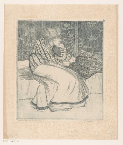 Porträtt av Saar Wouters av Pieter Willem van Baarsel (signed by artist)