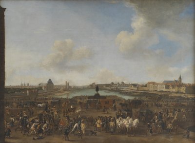 Utsikt över Paris sett från Place Dauphine av Pieter Wouwerman