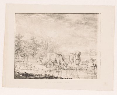 Kor vid vattnet av Pieter de Goeje (attributed to)