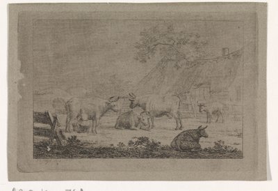 Gård med kor av Pieter de Goeje