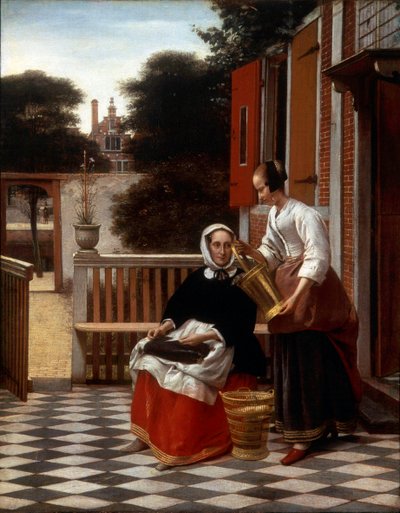 En älskarinna och hennes piga, 1660. av Pieter de Hooch