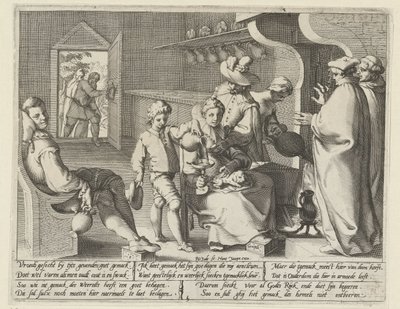 Allegori om lättja Gemack (titel på objekt) av Pieter de Jode (I)