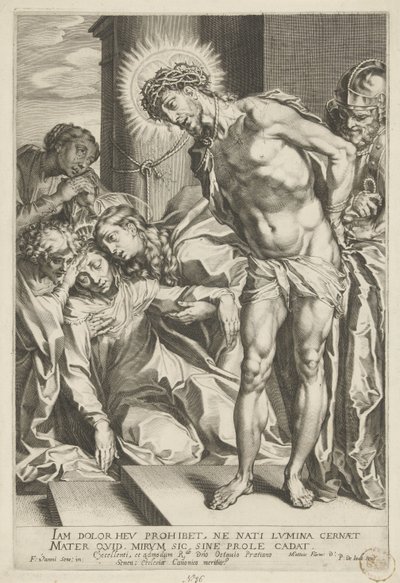 Kristus med törnekrona och Maria som gråter av Pieter de Jode (I)