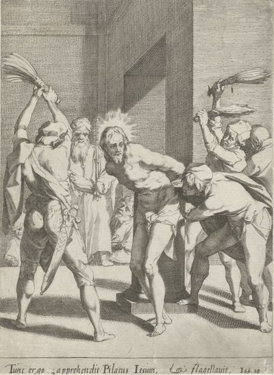 Geseling van Christus Passie van Christus (serietitel) Passion and Resurrection (serietitel) av Pieter de Jode (I)
