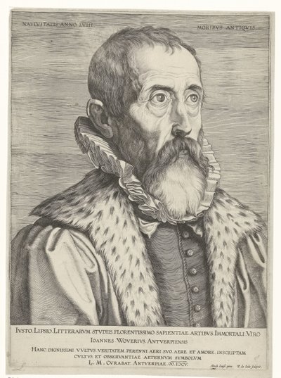 Porträtt av Justus Lipsius av Pieter de Jode (I)