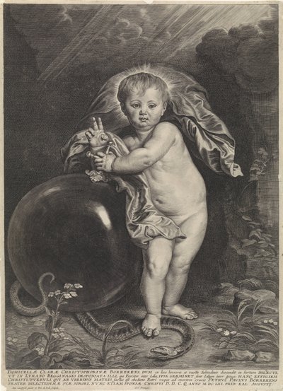 Kristusbarn med orb av Pieter de Jode (II)