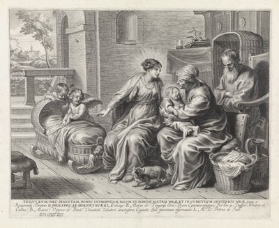 Heliga familjen och Sankta Anna av Pieter de Jode (II)
