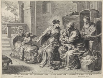 Heliga familjen och Sankta Anna av Pieter de Jode (II)