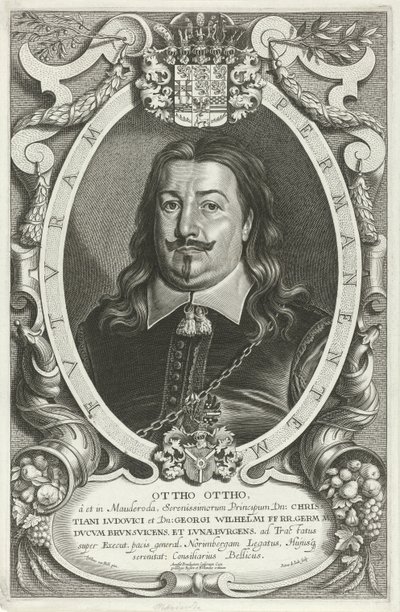 Porträtt av Otto Otto von Mauderode Famous Legates (serietitel) av Pieter de Jode (II)