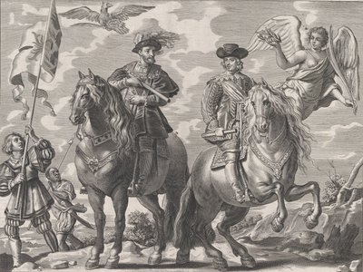 Plåt 20: Karl V och Ferdinand till häst, från William Becanus 