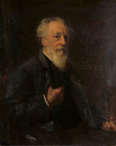 Porträtt av J.A.B. Stroebel (1821-1905), målare av Pieter de Josselin