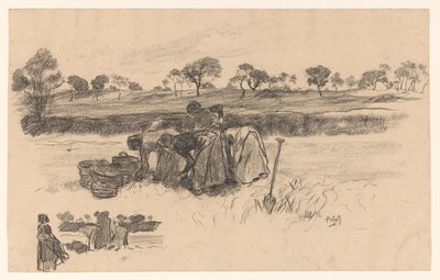 Arbetande kvinnor på fältet av Pieter de Josselin