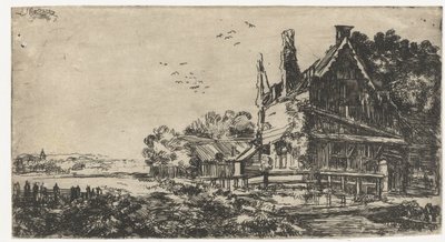 Hus med de tre skorstenarna av Pieter de With (attributed to)