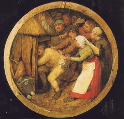 Drunkaren knuffade in i svinstian av Pieter Bruegel the Elder