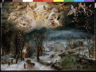 Vinterlandskap - av Pieter Bruegel den äldre (1525/30 - 1569). av Pieter Bruegel the Elder