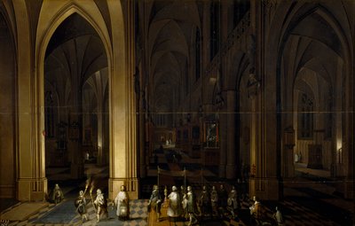 Interiör av en kyrka av Pieter the Elder Neefs