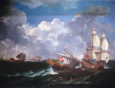 Slagskepp (målning av Pieter the Younger Mulier