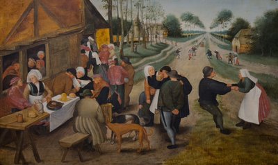 Flamländsk Kermesse, andra hälften av 1500-talet (Olja på trä) av Pieter the Younger (studio of) Brueghel