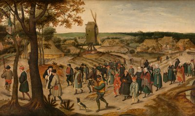 En bröllopsprocession av Pieter the Younger Brueghel